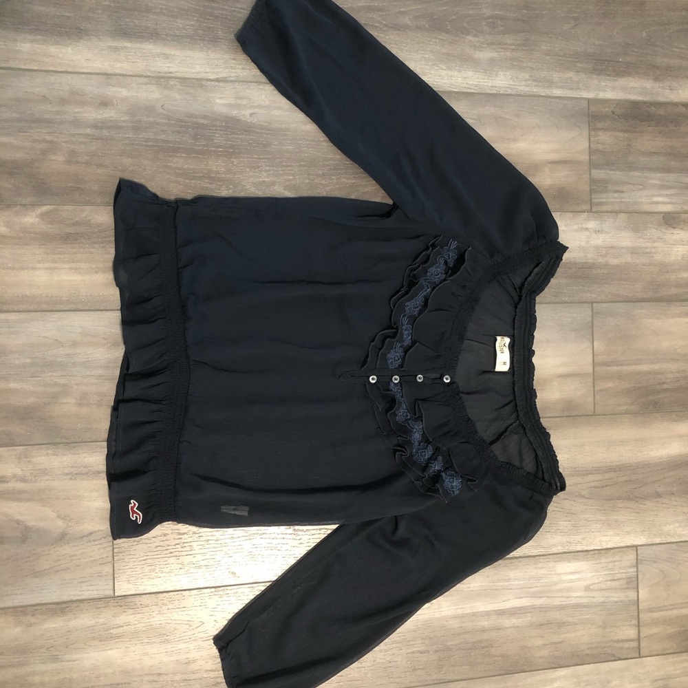 Hollister Sheer Navy Top